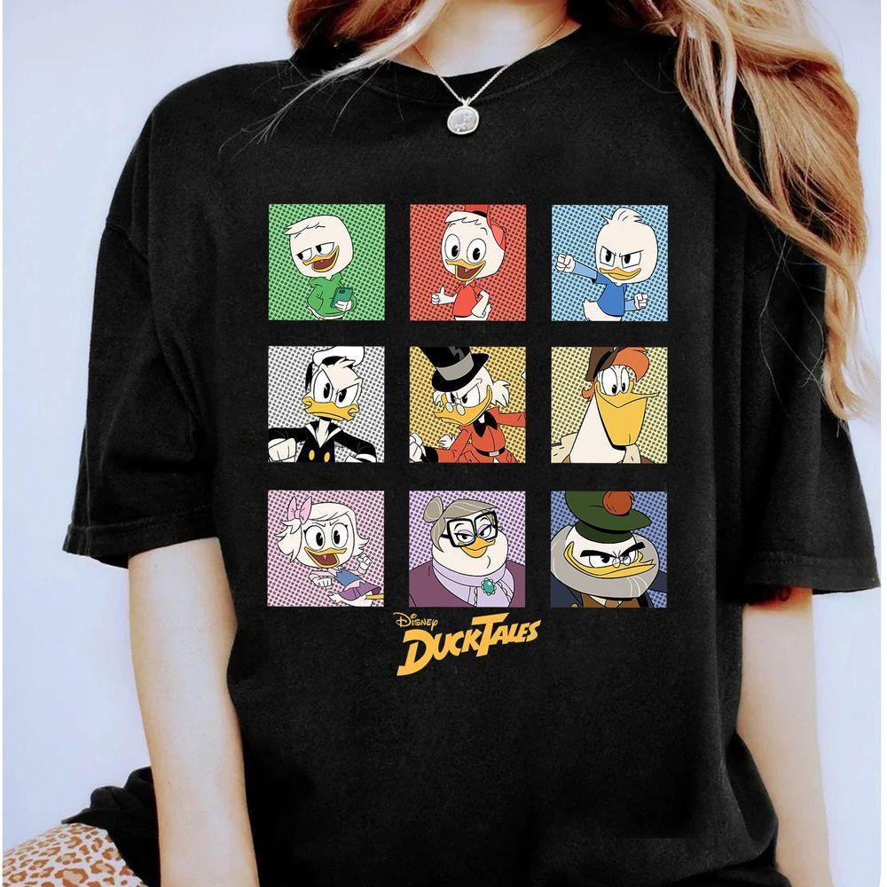Disney Ducktales Group Shot Comic Box Up T-shirt Cute Disney Ducktales Comfort Colors Shirt Huey Louie Dewey Tee Disneyland Family Shirt Design T-shirt